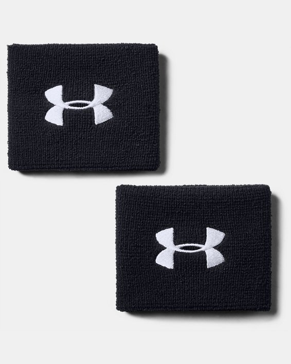 Men's UA 3" Performance Wristband - 2-Pack in Black image number 0